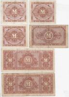 Német 3. Birodalom / Szövetséges megszállás 1944. 1/2M + 1M + 5M + 10M + 20M + 50M + 100M + 1000M T:...