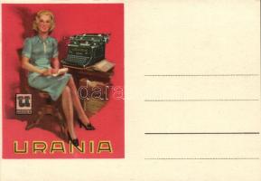 Urania írógép reklám / typewriter advertisment