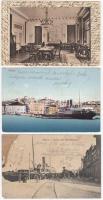 5 db RÉGI európai városképes képeslap, vegyes minőség / 5 old European town-view postcards, mixed quality