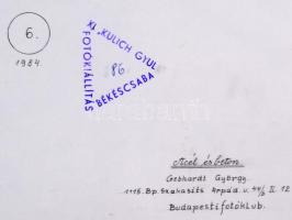 cca 1984 Gebhardt György (1910-1993): Acél és beton, feliratozott vintage fotóművészeti alkotás a sz...