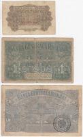 Románia / Német megszállás 1917. 25b + 1L + 5L román felülbélyegzéssel T:III,III-
Romania / German ...