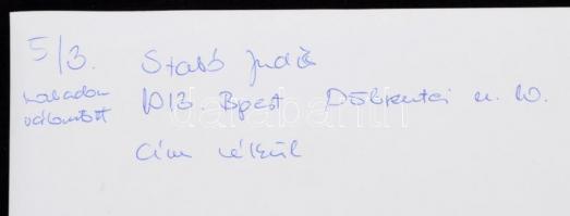 cca 1985 Szabó Judit: Cím nélkül, feliratozott vintage fotóművészeti alkotás, 20x27 cm, 30x40 cm-es ...