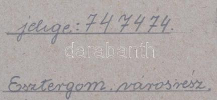 cca 1960 Dezső Pál (Kecskemét): Esztergomi városrész, feliratozott vintage fotóművészeti alkotás a s...