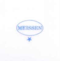 5 db Meisseni süteményes tányér, jelzett, kopásokkal, jó állapotban, d:19 cm