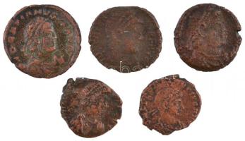 Római Birodalom 5db-os bronzpénz tétel T:vegyes Roman Empire 5pcs of bronze coins C:mixed