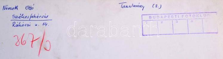 cca 1975 Németh Ottó: Tanulmány, feliratozott vintage fotóművészeti alkotás, 40x30 cm