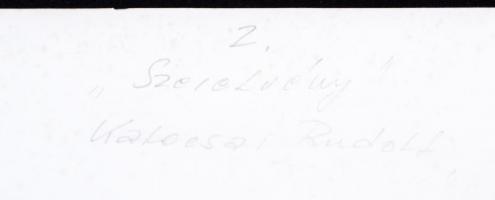 cca 1970 Kalocsai Rudolf: Szerelvény, feliratozott vintage fotóművészeti alkotás a szerző hagyatékáb...