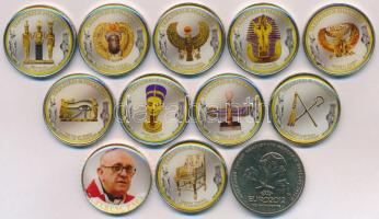 Vegyes: Egyiptom 2008-2010. 1Ł (10xkl) multicolor + Ukrajna 2012. 1H "2012 Labdarúgó EB" + Vatikán DN 50c "Ferenc pápa" T:1-,2 ragasztásnyom Mixed: Egypt 2008-2010. 1 Pound (10xdiff) multicolor + Ukraine 2012. 1 Hryvnia "2012 European Soccer Championship" + Vatican ND 50 Cents "Pope Francis" C:AU,XF