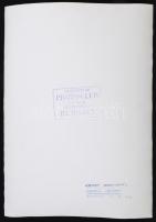 cca 1970 Szegfű József: Keretbeemelés (építkezés Székesfehérváron) feliratozott vintage fotó, 40x30 ...