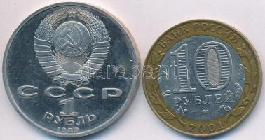 Szovjetunió 1989. 1R Cu-Ni "Lermontov születésének 175. évfordulója" + Oroszország 2001. 1...