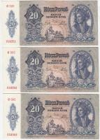 1941. 20P (3x) sorszámkövetők T:I,I-