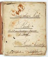 1845-90 Kézzel írt szakácskönyv német nyelven füzetben és különálló lapokon, cca 54 oldal / 1845-189...