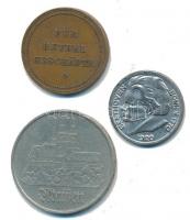 Németország / Weimari Köztársaság / Bonn 1920. 10pf Fe + Bielefeld ~1920. 50pf Cu + NDK 1972A 5M &qu...