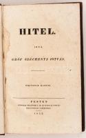 Széchenyi István, gróf: Hitel. Negyedik kiadás. Pesten, 1832. Petrózai Trattner J. M. és Károlyi Ist...