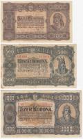 1923. 100K "Magyar Pénzjegynyomda Rt. Budapest" + 500K "T.W." jelöléssel, nyomda...