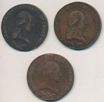 1800A+B+S 6kr Cu "I. Ferenc" (3xklf) T:2-,3