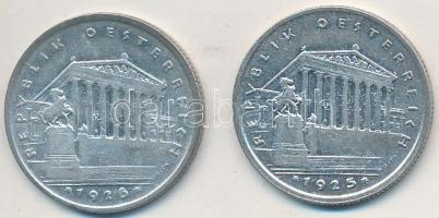 Ausztria 1925-1926. 1Sch Ag (2x) T:2,2-
Austria 1925-1926. 1 Schilling Ag (2x) C:XF,VF