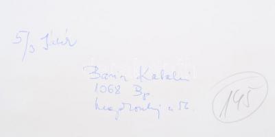 cca 1980 Baricz Katalin: Játék, aláírt vintage fotóművészeti alkotás, 26x38 cm