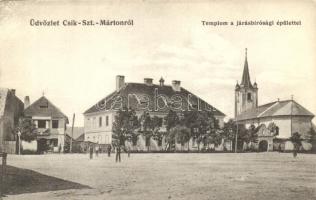 Csíkszentmárton, Templom, járásbírósági épület / church, court
