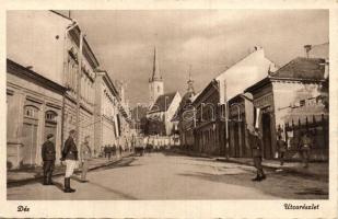 Dés, Fő út, katonák / main street, soldiers