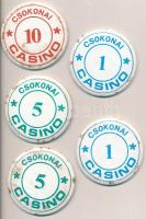 DN 5db "Csokonai Casino" zseton T:2,2-