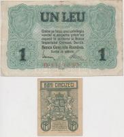Románia 1917. 50b + Románia / Német megszállás 1917. 1L T:III
Romania 1917. 50 Bani + Romania / Ger...