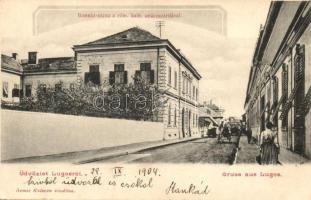 Lugos, Bonnáz utca, apácazárda. Nemes Kálmán kiadása / street, cloister (Rb)