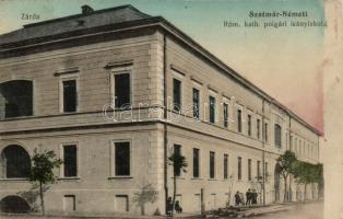 Szatmárnémeti, Satu Mare; Zárda, Római Katolikus leányiskola, Reizer János kiadása / priory, catholic girl school (EK)