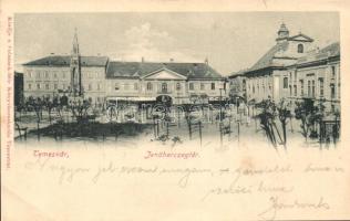 Temesvár, Jenő herceg tér; kiadja a Polatsek-féle könyvkereskedés / Square
