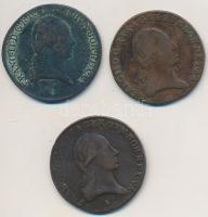 1800E+G+S 3kr Cu "I. Ferenc" (3xklf) T:2-,3