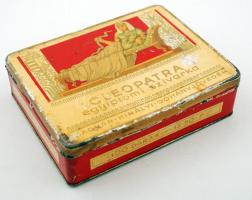 Cleopatra egyiptomi szivarka fémdoboz, 11x14x3,5cm/ Egyptian Cleopatra cigars metal box, 11x14x3,5cm