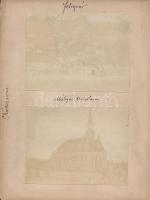 cca 1900 Erdélyi fotók, Temesváron, Kolozsváron készült fényképek kartonra ragasztva, feliratozva, e...