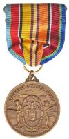 Amerikai Egyesült Államok DN New York Nemzeti Gárda - Toboroz Br medál mellszalagon (33mm) T:2 USA ND New York National Guard - Recruiting Br medal with ribbon (33mm) C: XF