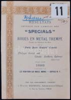 1893 Resultats... "specials" rouses en métal trempé... Michigan Central and Canada Southern Railways, pp.:8, 27x18cm