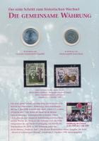 NDK 1982. 50Pf + NSZK 1990. 50pf "Út a német egységhez" kartonlapon bélyeggel + NDK 1989. ...