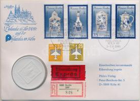 NDK 1982. 50Pf + NSZK 1990. 50pf "Út a német egységhez" kartonlapon bélyeggel + NDK 1989. ...