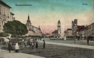 Besztercebánya, Banská Bystrica; Fő tér, lovaskocsi / Main square, carriage (EK)