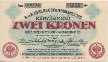 Kenyérmező / Hadifogolytábor 1916. január 15. 2K arab sorozat- és sorszámmal T:I
Hungary / Kenyérme...