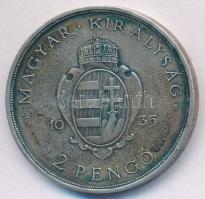 1935. 2P Ag "Pázmány" T:2 patina
Adamo P7.1