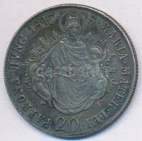 1847B 20kr Ag "V. Ferdinánd" T:2- forrasztásnyom