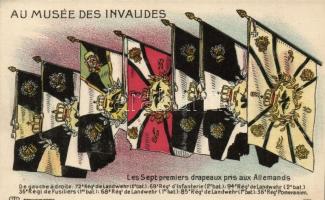 Les Sept premiers drapeaux pris aux Allemands / The first seven flags captured from the Germans (EK)