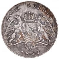 Német Államok / Baden 1852. 2G Ag "Lipót" (21,1g) T:2-,3 több ph.
German States / Baden 1...