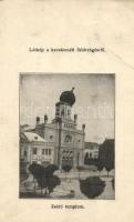 1911 Kecskemét, Zsidó templom a földrengés után, zsinagóga (fa)