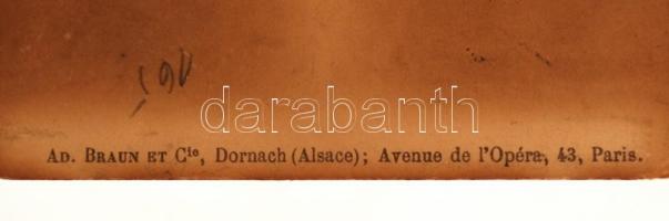 cca 1880 Kabinetfotó Munkacsy Mihalyról, a festőművész saját kezű aláírásával. A fotó Munkácsy páriz...