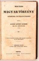 Acsády Sándor Magános magyar törvény kérdések- és feleletekben. Pesten, 1842. Kilián. VIII l. 3 sztl...
