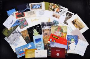 54 db karácsonyi üdvözlőlap a 2011. évből magyar és külföldi politikusok, miniszterek, állami vezető...