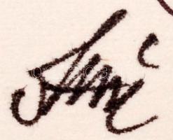 Szász jelzéssel: Arcok. Vegyes technika, papír, 14×14 cm