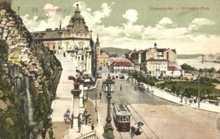 Budapest I. Döbrentey tér, villamos; Divald Károly