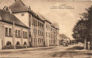 Budapest XIX. Kispest, Polgári leányiskola, 22-es villamos (EB)