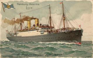 Hamburg-Amerika Linie, Dampfer Cincinnati, Mühlmeister & Johler No. 983. litho (b)